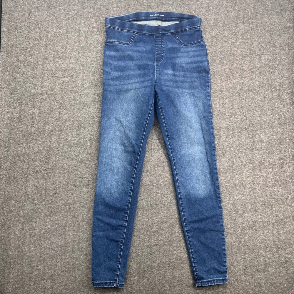 Style & Co Womens Medium Wash High Rise Pull On Denim Jegging Size M